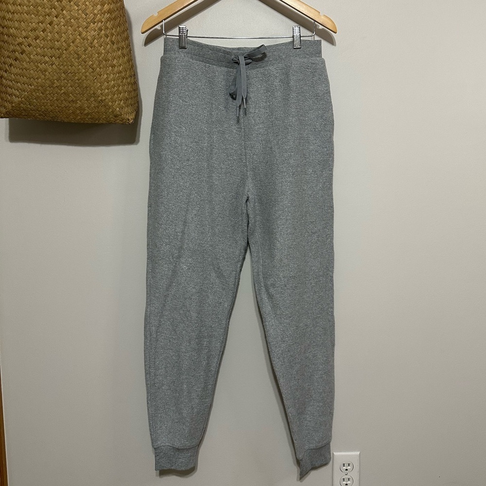 NWT Victoria's Secret Heather Gray Textured Fleece Joggers
